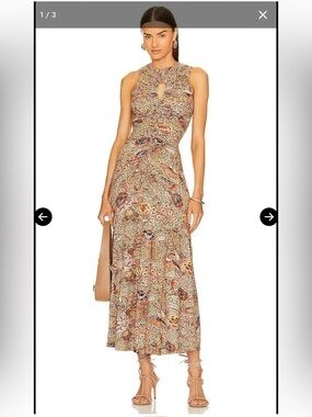 Ulla Johnson Multicolor Paisley Keyhole Maxi Dress